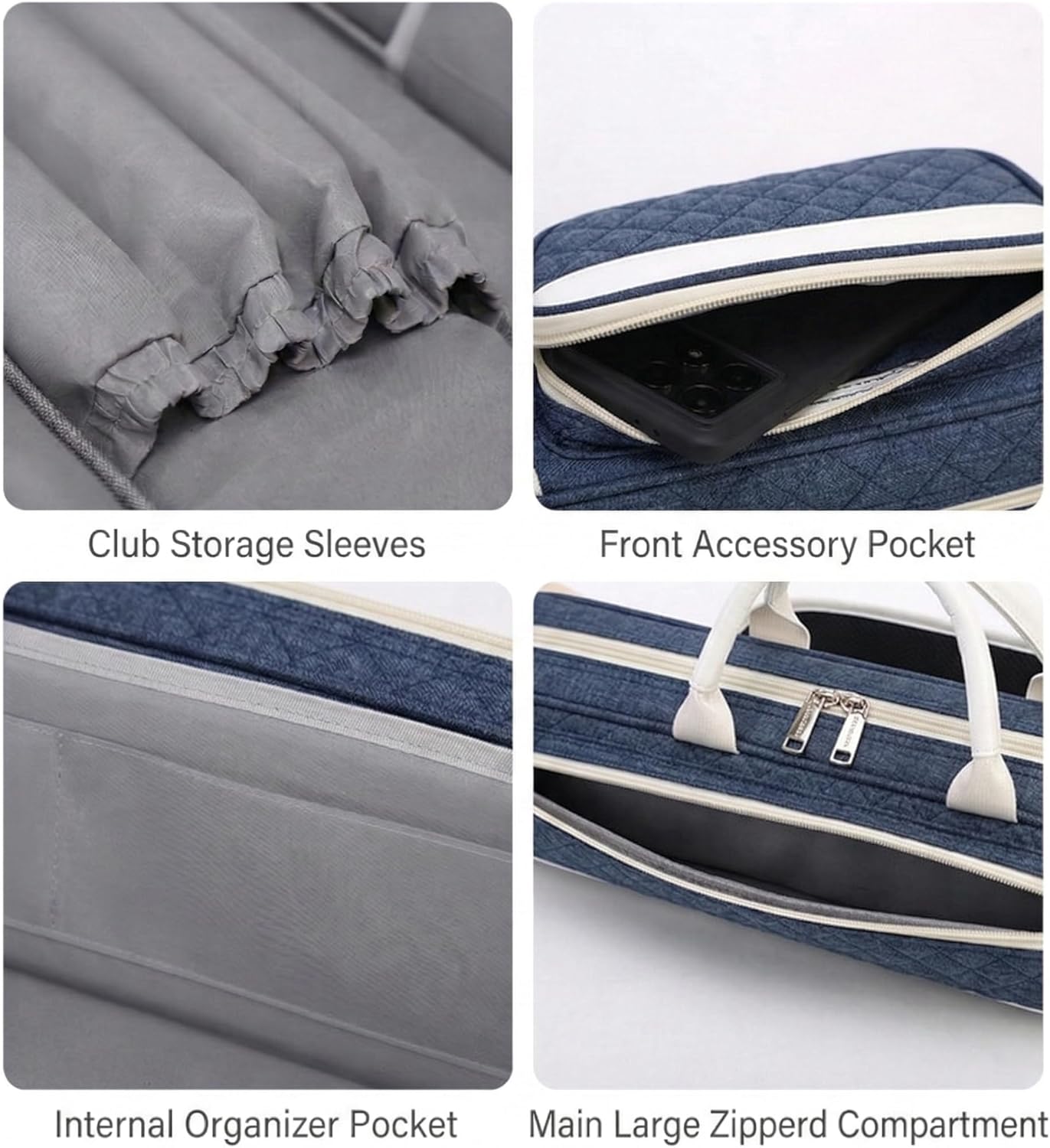 Pro 7-Hole Pool Cue Case - 3x4 Large Capacity Billiard Bag for 1/2 Jointed Cues (3 Butts + 4 Shafts) | Water-Resistant Diamond-Quilted Oxford | Reinforced Ergo-Handles & Shoulder Strap