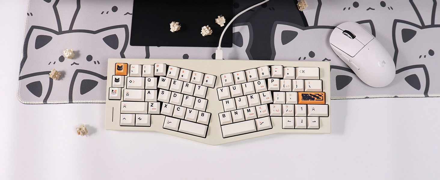 Amazon.com: WEIKAV A67 Alice Mechanical Keyboard, Alice-Layout VIA