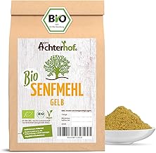 Organic Mustard Flour (250 g) Mustard Seed Yellow Ground Partially Oiled for Mustard Making Mustard Powder vom-Achterhof