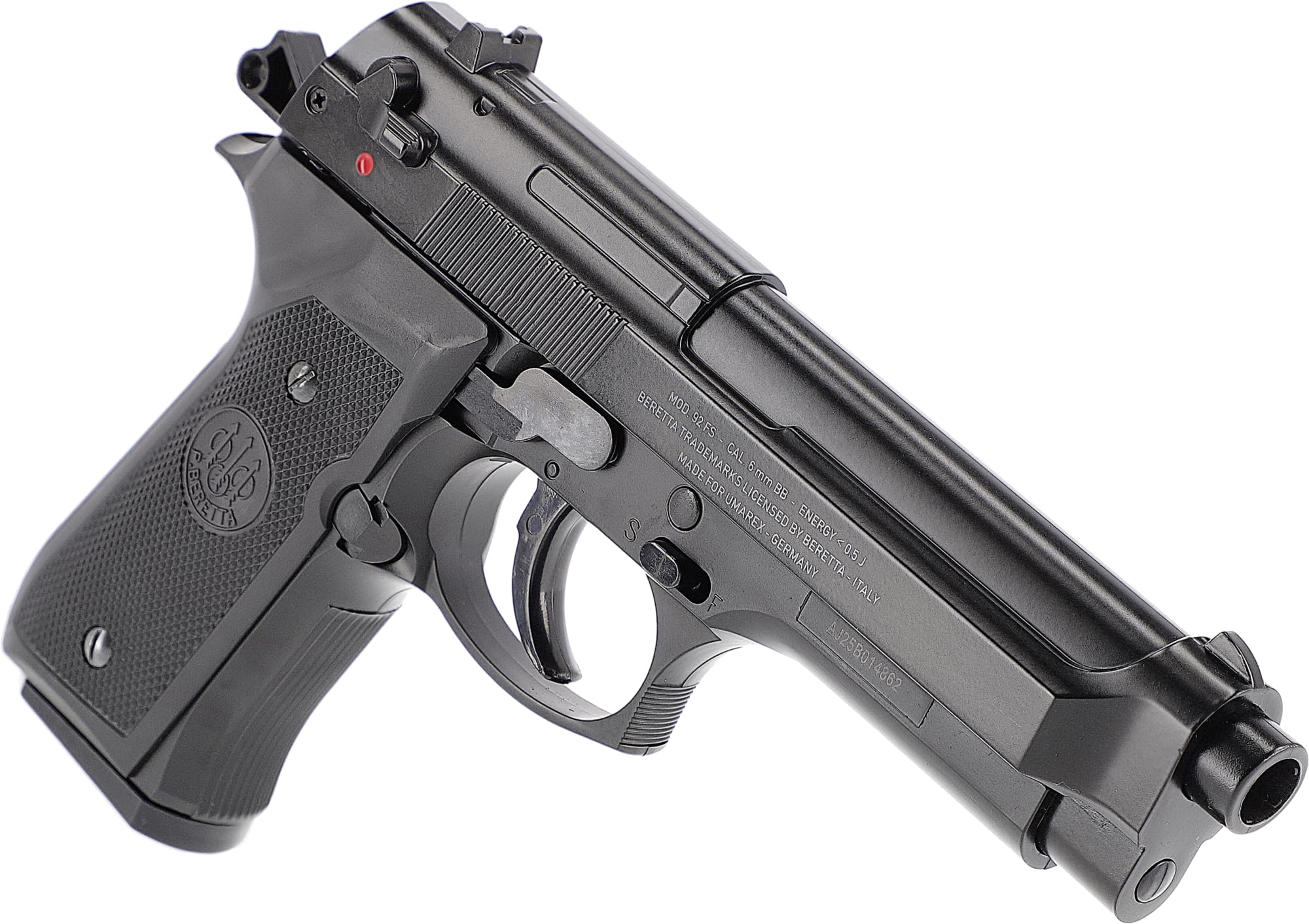 Beretta M92 FS Noir HME Culasse Métal Spring 0.5J Adulte Unisexe, Taille Unique