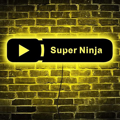 Miniatura 5 de Decoración de pared con letrero LED de Youtube, brilla en la oscuridad, decoración de sala de transmisión en vivo, decoración LED, regalo de luz de