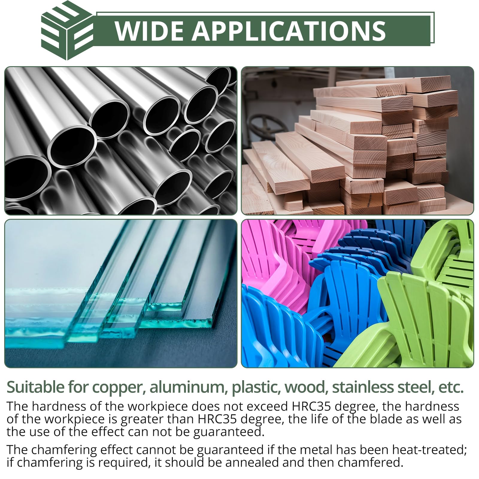 EYPINS Mini-Pneumatik-Anfasmaschine 45° – 30.000 U/min, Für Alu & Stahl, Mit C- & R-Klingen, Grün