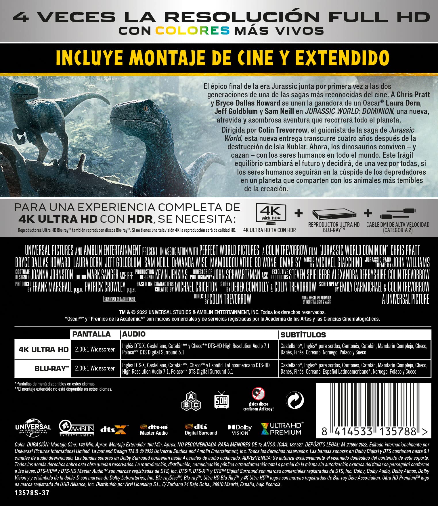 Jurassic World Dominion 4K UHD BD