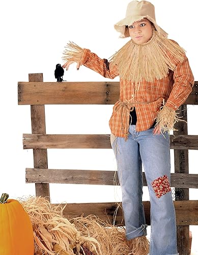 Miniatura 6 de Jetec Kit de 7 pajitas de espantapájaros, 5 material de rafia, accesorios de disfraz de espantapájaros, decoración de rafia, cuello, brazos y