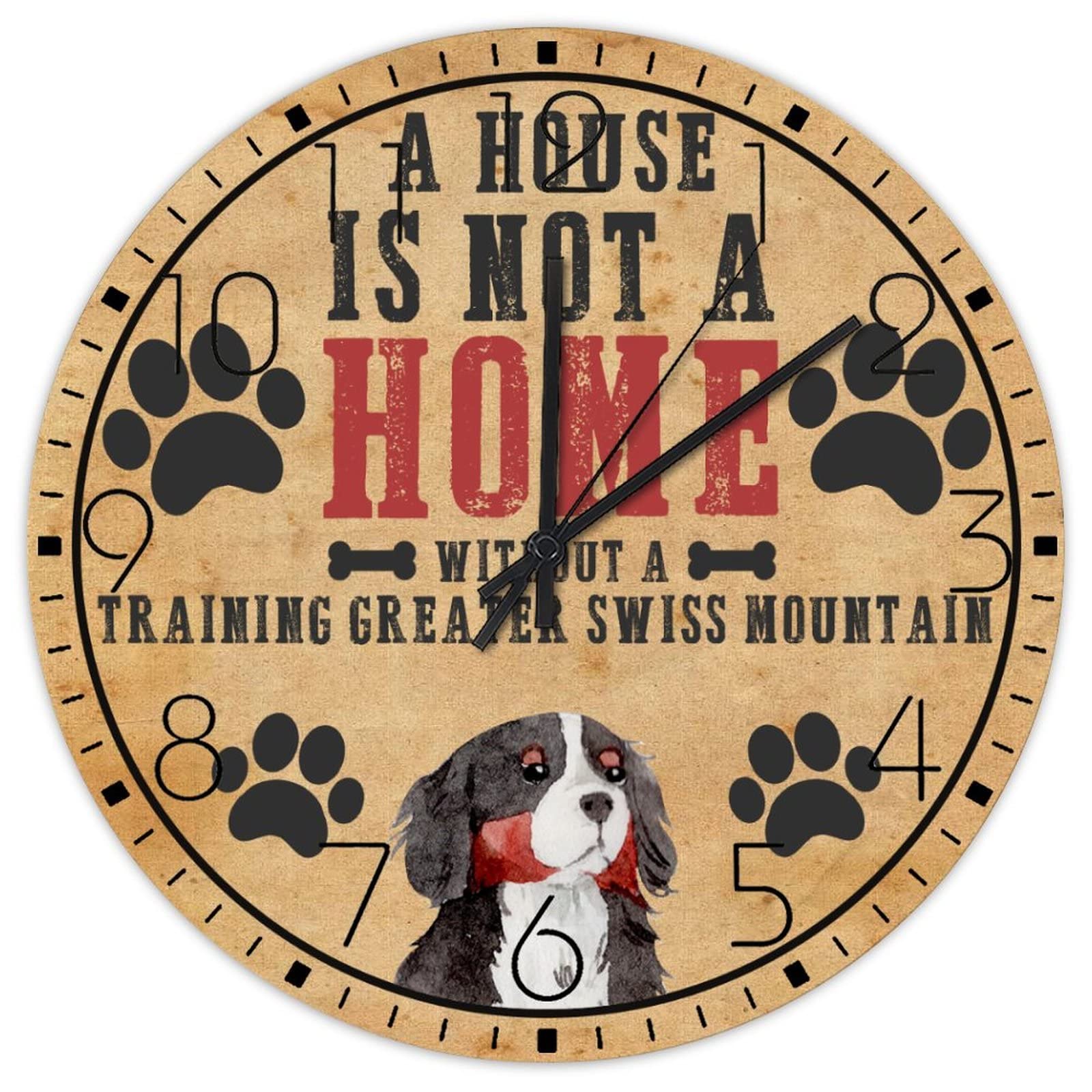 Horloge murale sans tic-tac à piles en bois contre le bruit pour bureau calme