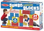Melissa & Doug Deluxe Jumbo Cardboard Blocks (24 Pieces) - FSC CertifiedJumbo Cardboard Pretend Brick Blocks for Building