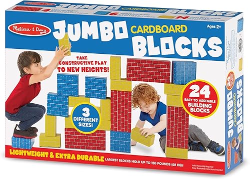 Miniatura 3 de Melissa & Doug Bloques de cartón jumbo de lujo (24 piezas) - Certificado FSC