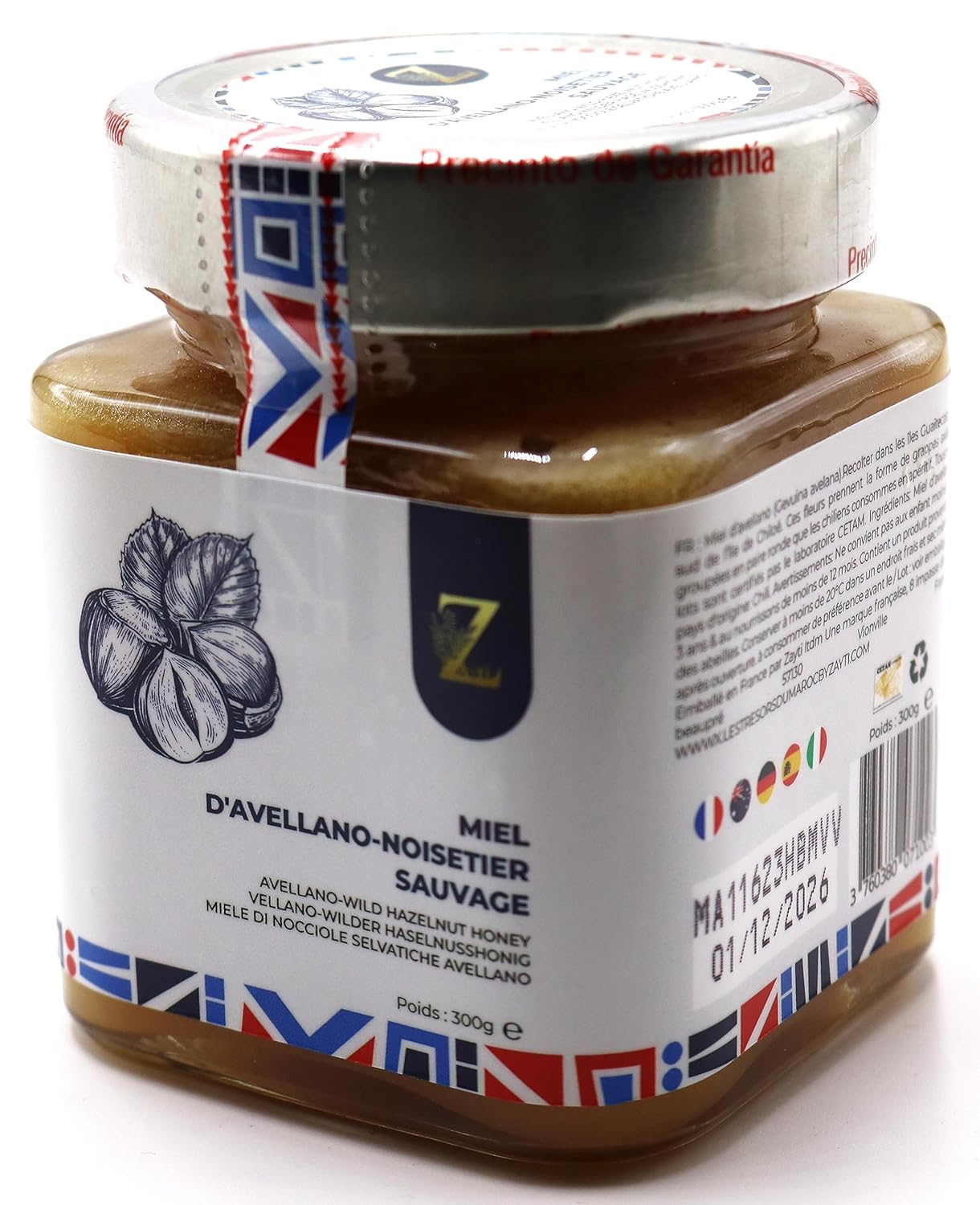 Wild Chile Flavours: 100% Natural Hazelnut Creamy Honey - 300 g Pot, Excellence Gourmande!