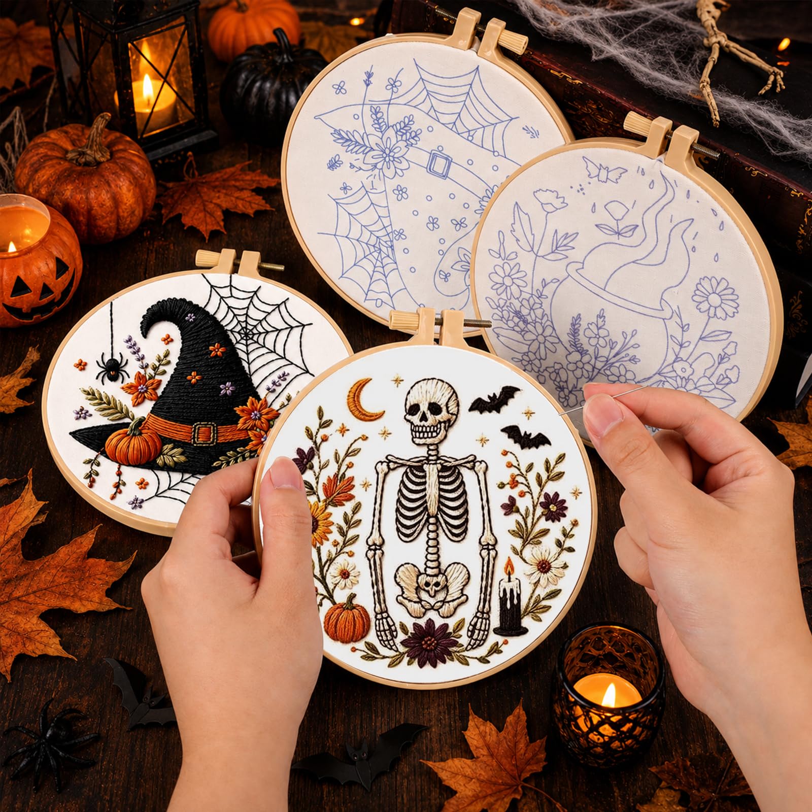 DIY Halloween Embroidery Kit - Beginner Friendly -6 DIY Halloween Embroidery Kit - Beginner Friendly -6