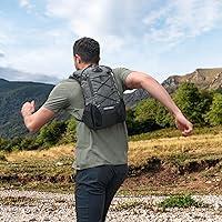 Vista 9 de Mochila ligera de hidratación, mochila para correr con bolsa de agua de 2L, mochila de hidratación Hydro para ciclismo, senderismo, apta