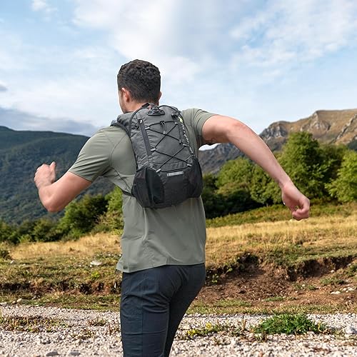 Miniatura 9 de Mochila ligera de hidratación, mochila para correr con bolsa de agua de 2L, mochila de hidratación Hydro para ciclismo, senderismo, apta para