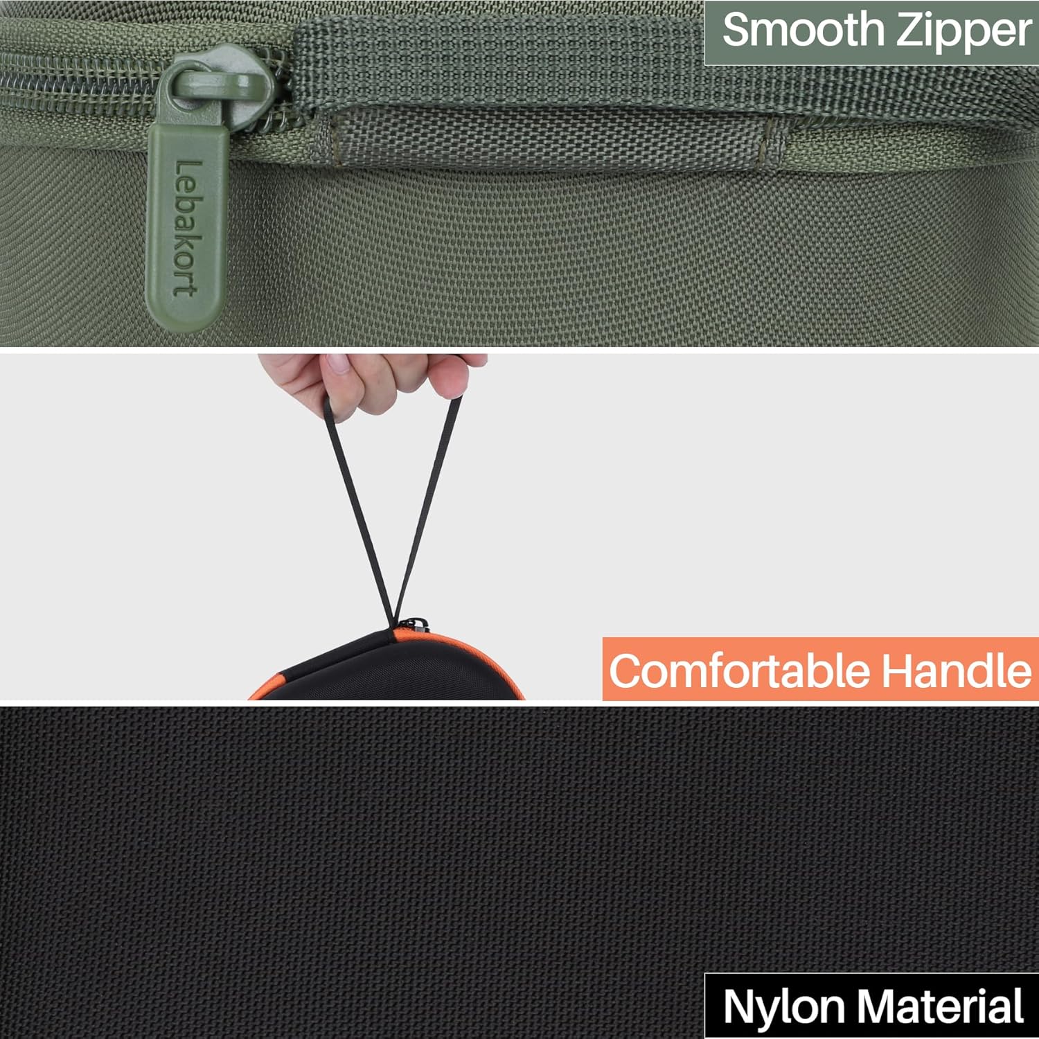 Storage Case Compatible with Walkers Razor Slim/PROHEAR 066 030 Electronic Shooting Earmuff Hearing Protection Muff (Black + Pink Case) - Image 5