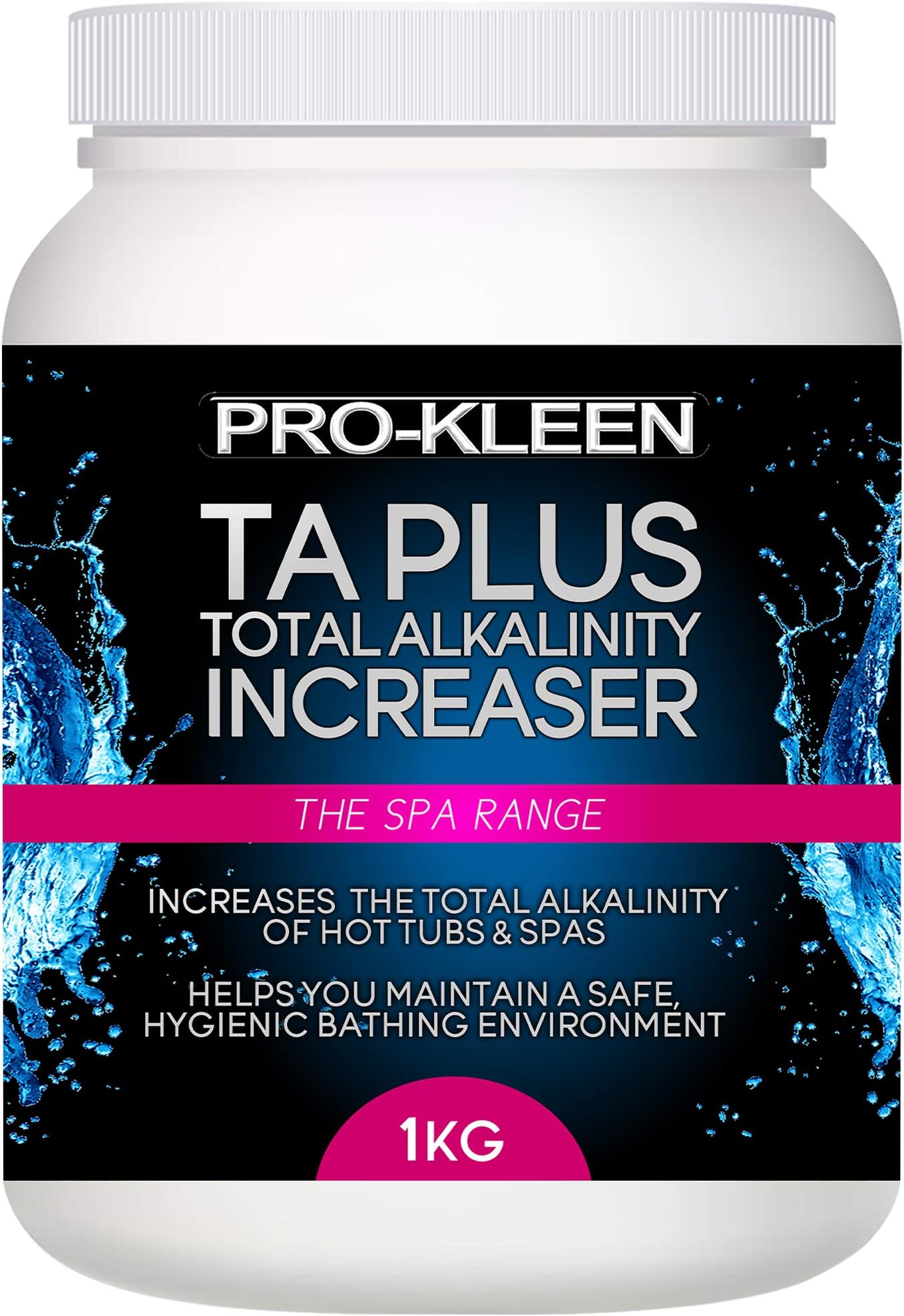 TA Plus Total Alkalinity Increaser - Increases Alkaline Levels in Pools, Hot Tubs & Spas - Balances pH Levels - Easy to Use Formula (1KG)