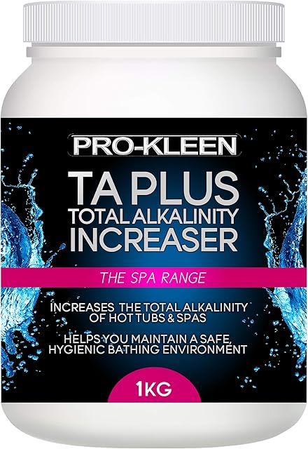 Pro-Kleen TA Plus Total Alkalinity Increaser - Increases Alkaline Levels in Pools, Hot Tubs & Spas - Balances pH Levels - Easy to Use Formula (1KG)