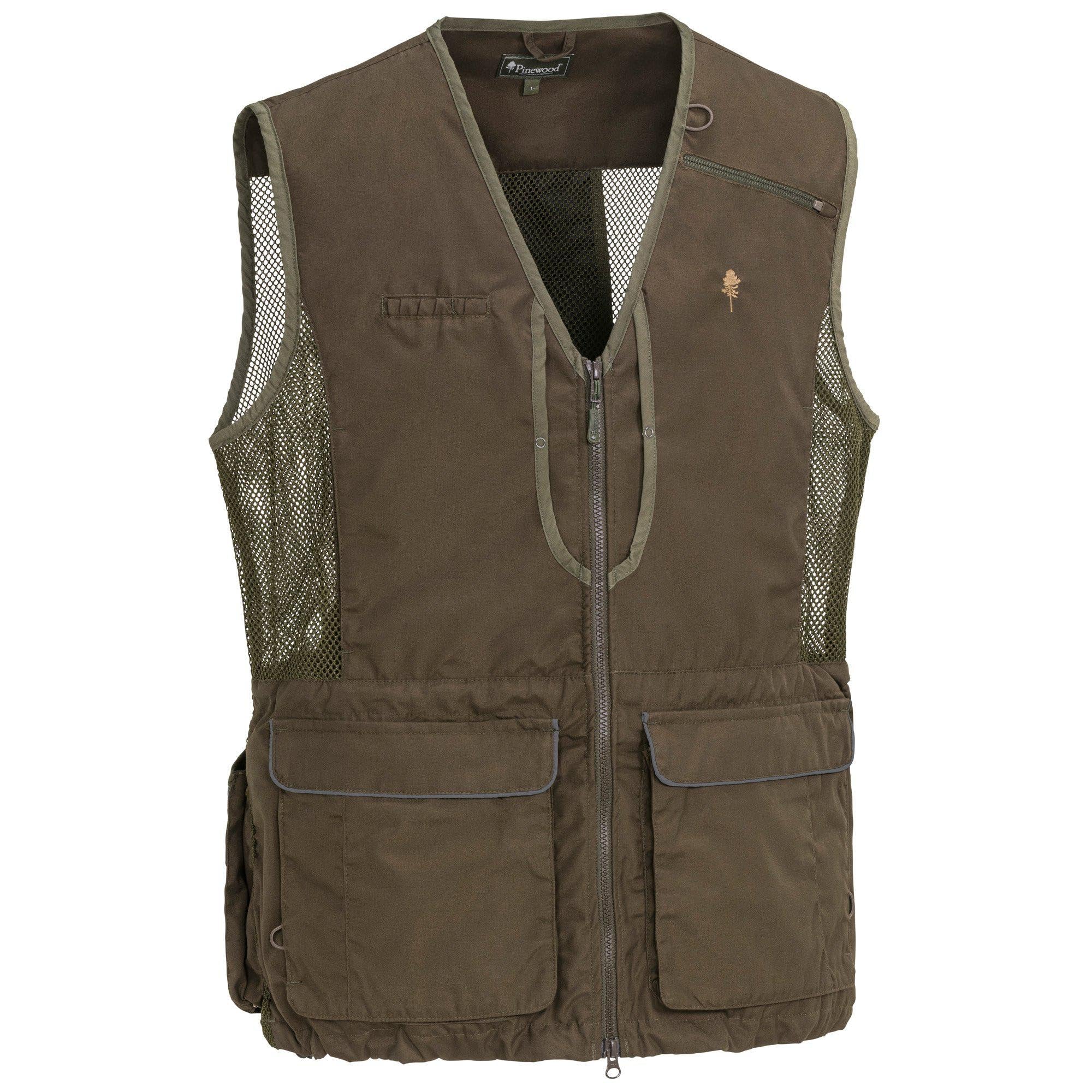 Pinewood Men's Dog Sport 2.0 Vest - Men's Outdoor dog traingin waistcoat - Agility/gundog Practical Pockets and Functions - Durable and Robust - Brown (Small)