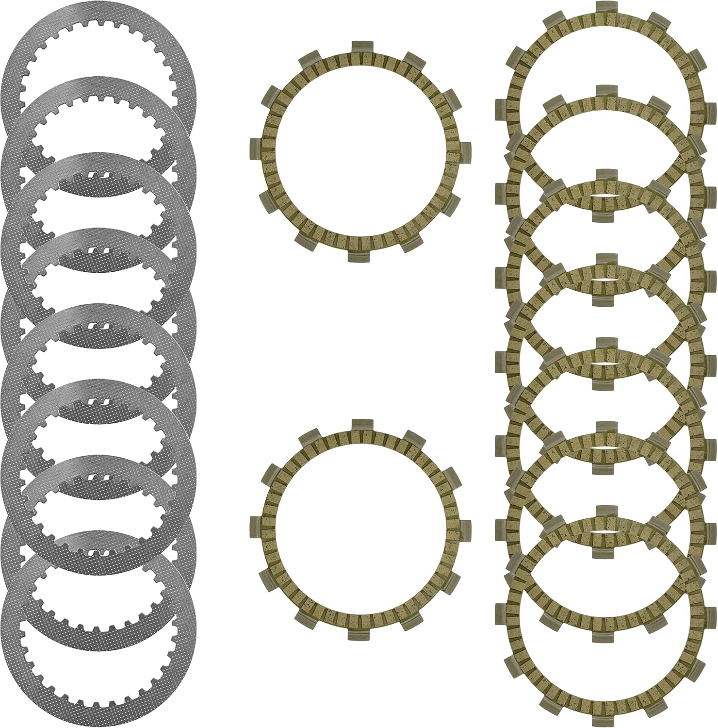 Caltric Clutch Friction and Steel Plates Kit Compatible with Yamaha WR250F YZ250F YZ250FX 2001-2019