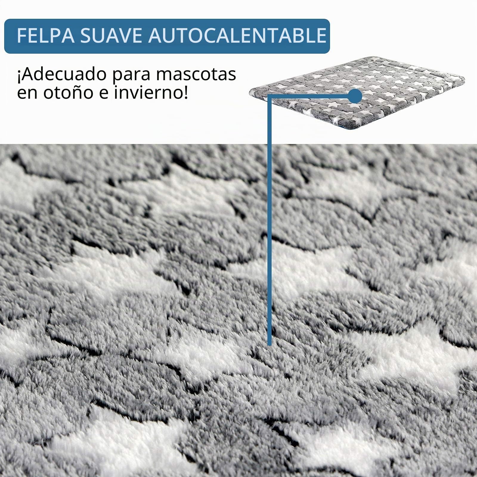 KROSER Almohadilla para Perros Colchoneta Reversible Colchón para Mascotas | Almohadilla para Perros Colchoneta Reversible Colchón para Mascotas EleganteAlmohadilla de Esponja de Alta Densidad