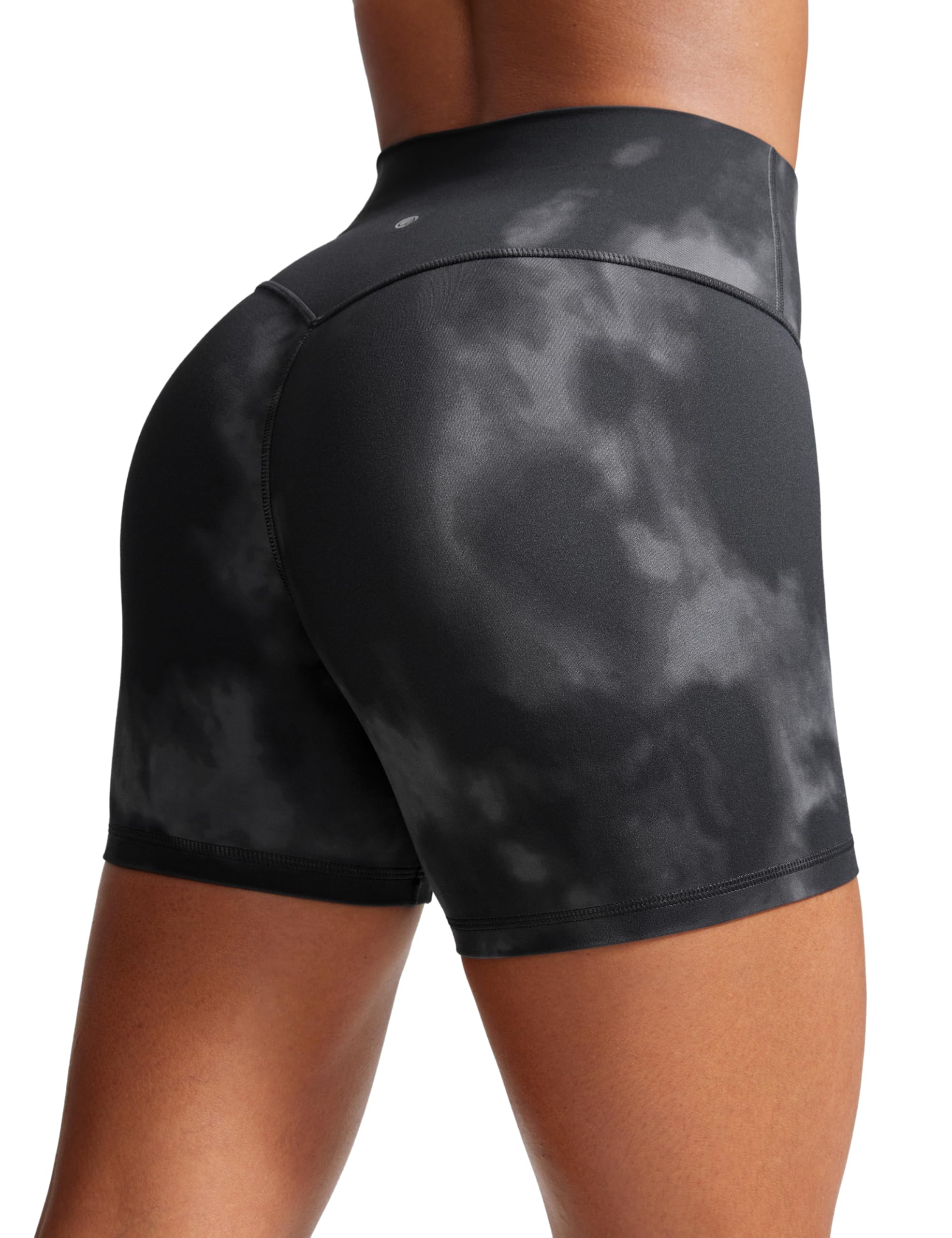 CRZ YOGA Secretsculpt Womens Butterlift High Waist Scrunch Butt Biker Shorts 4 Inches - No Front Seam Workout Gym Booty
