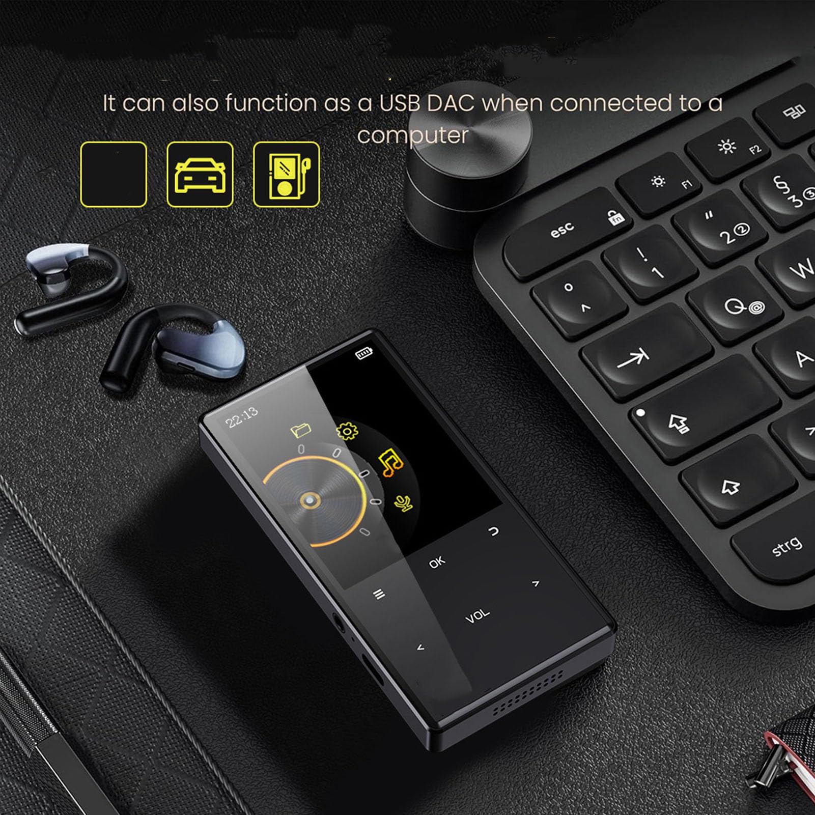 XUMIUZIY Reproductor de MP3 Portátil Bluetooth 5.4, Reproductor de Audio