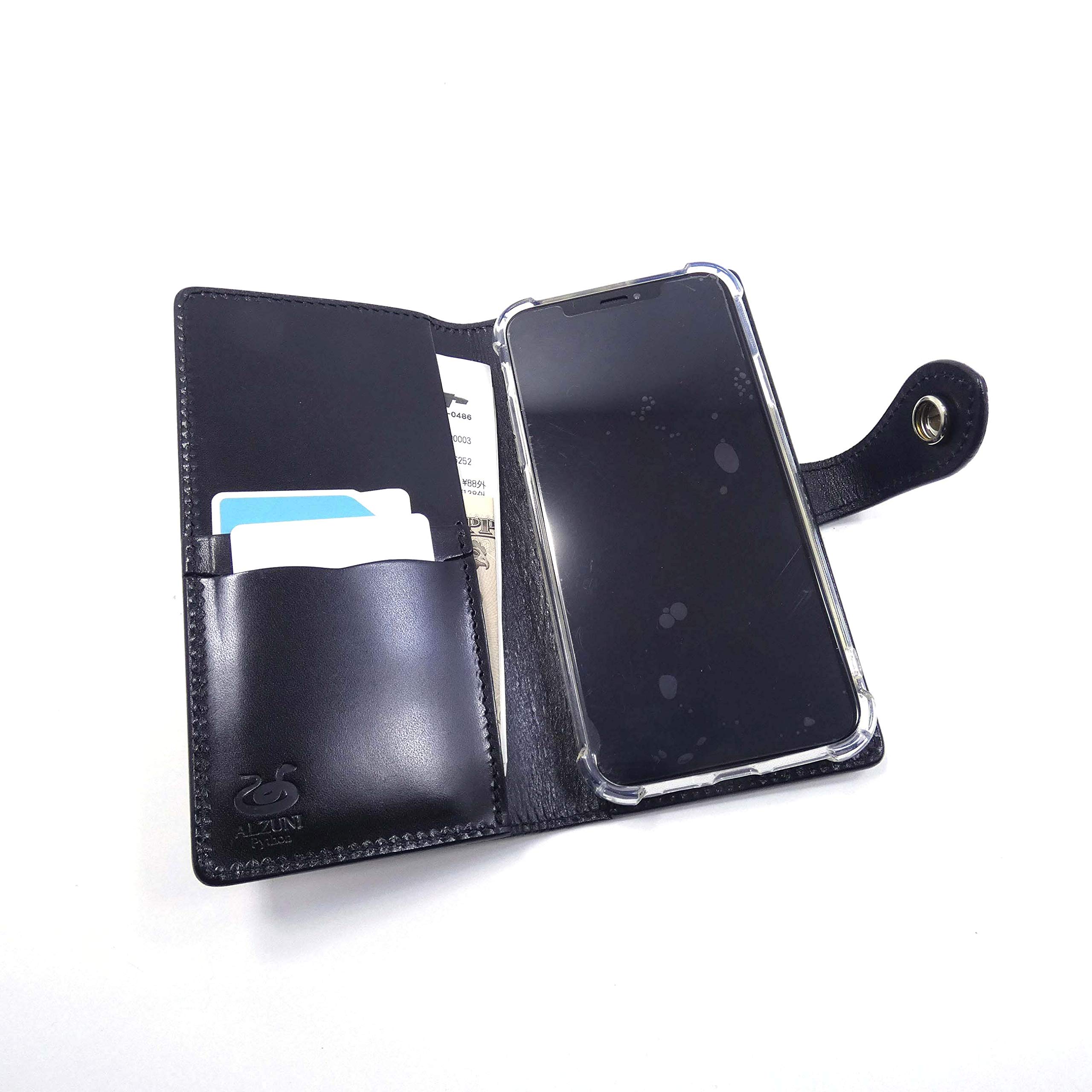 Amazon.co.jp: ALZUNI アルズニ 蛇革 手帳型 スマートフォン カバー 多