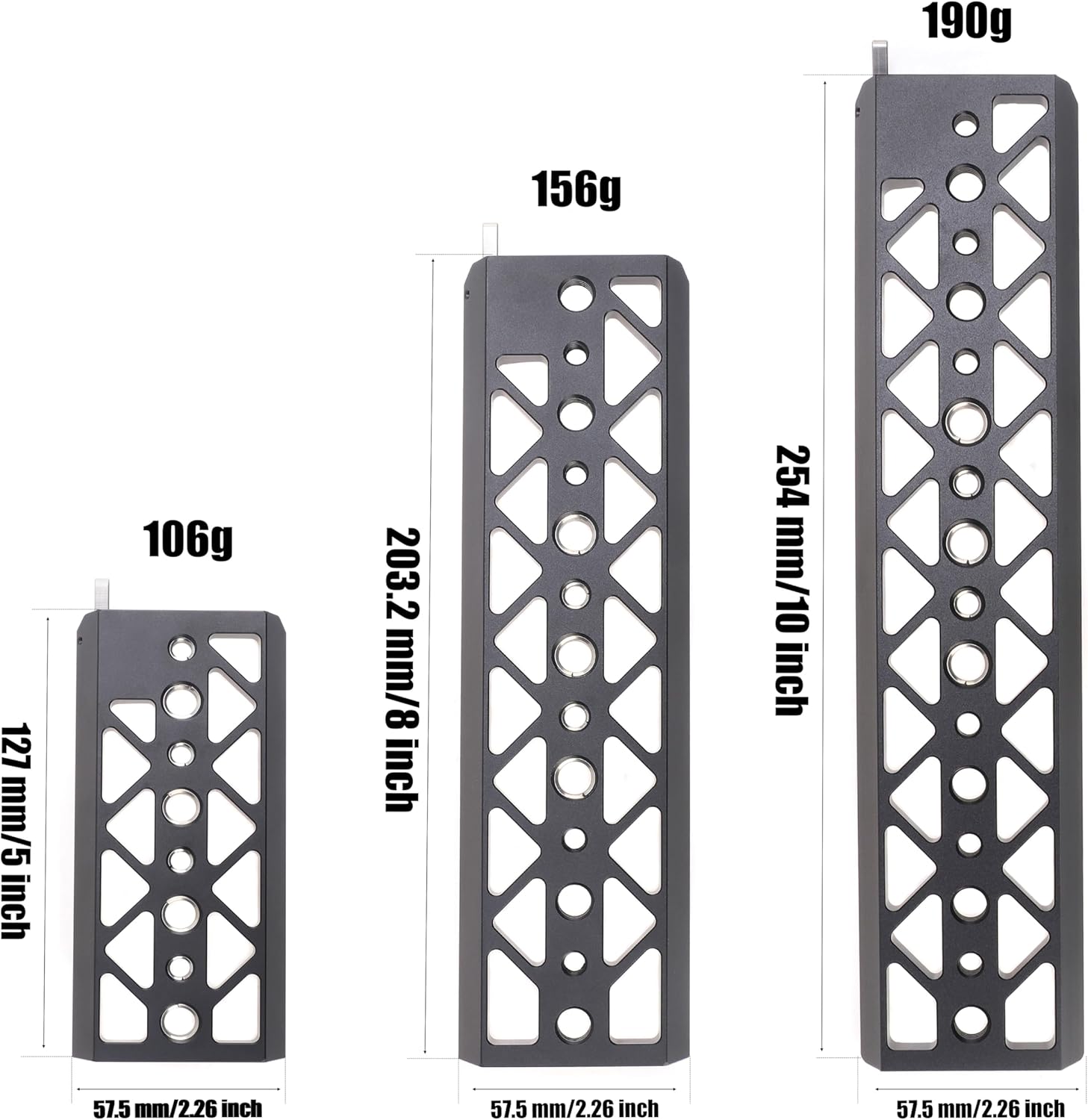Hersmay 5-inch Dovetail Bridge Plate Quick Rlease Tripod Baseplate for Tilta Standard Camera Cage with 1/4"-20 & 3/8"-16 Mounting Screw