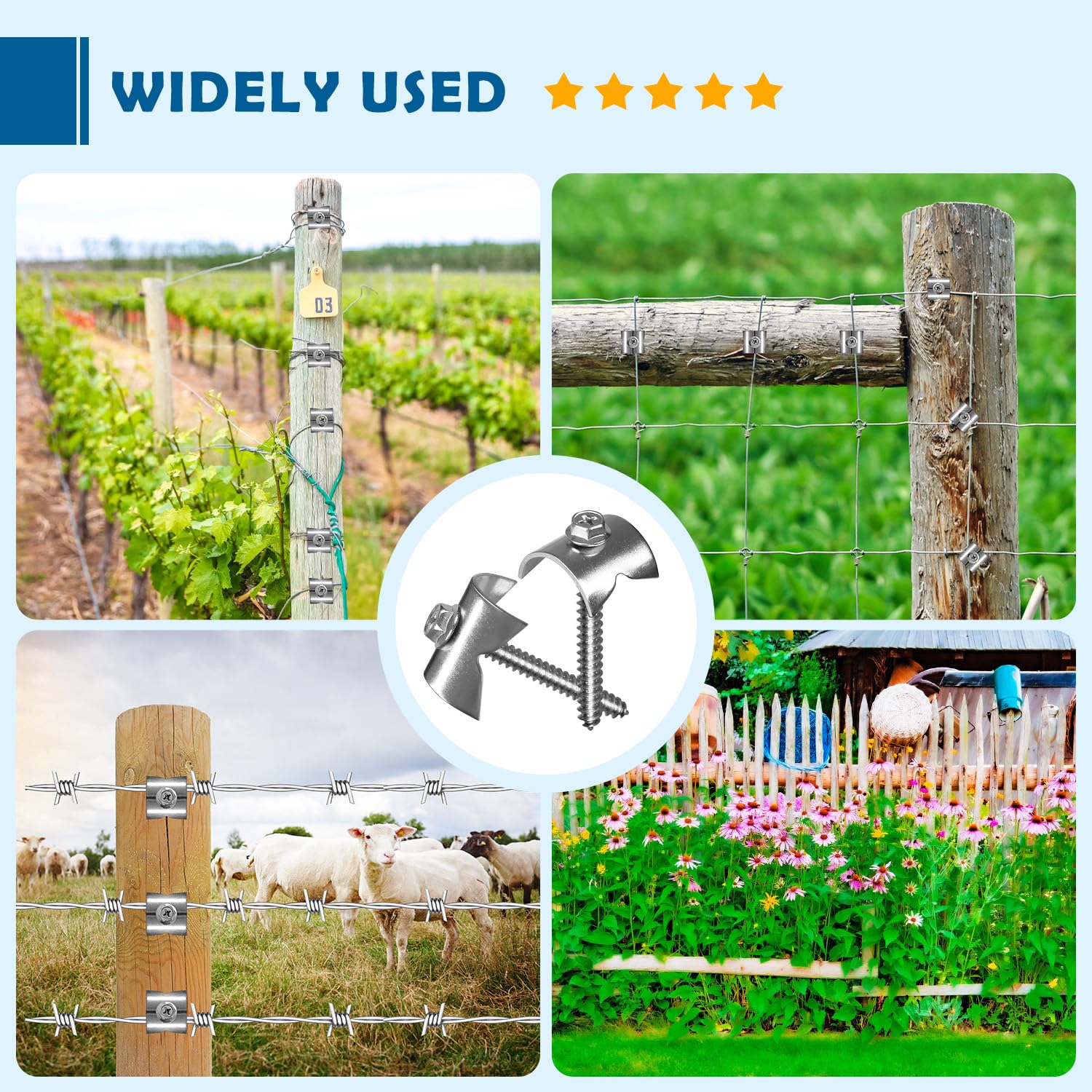205Pcs Fence Staples Stainless Steel 304 Fencing Staples & Wood Staples Fence Screws for Chicken Wire Fencing - Image 4