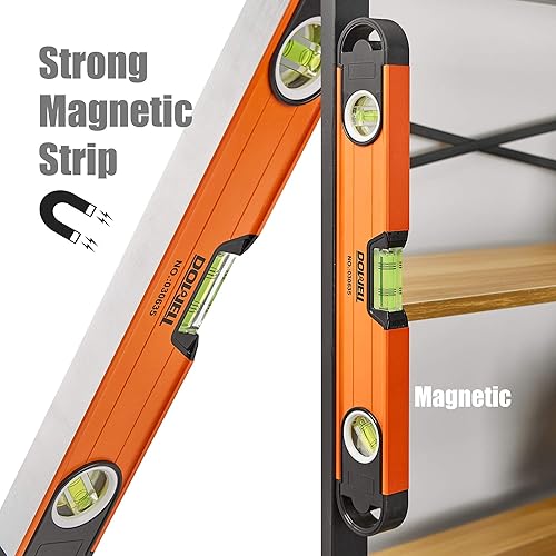 Miniatura 4 de DOWELL Nivel magnético torpedo nivel 11 "caja burbuja burbuja nivel a prueba de golpes superior vial marco de aleación 180 90 45 grados HY030636