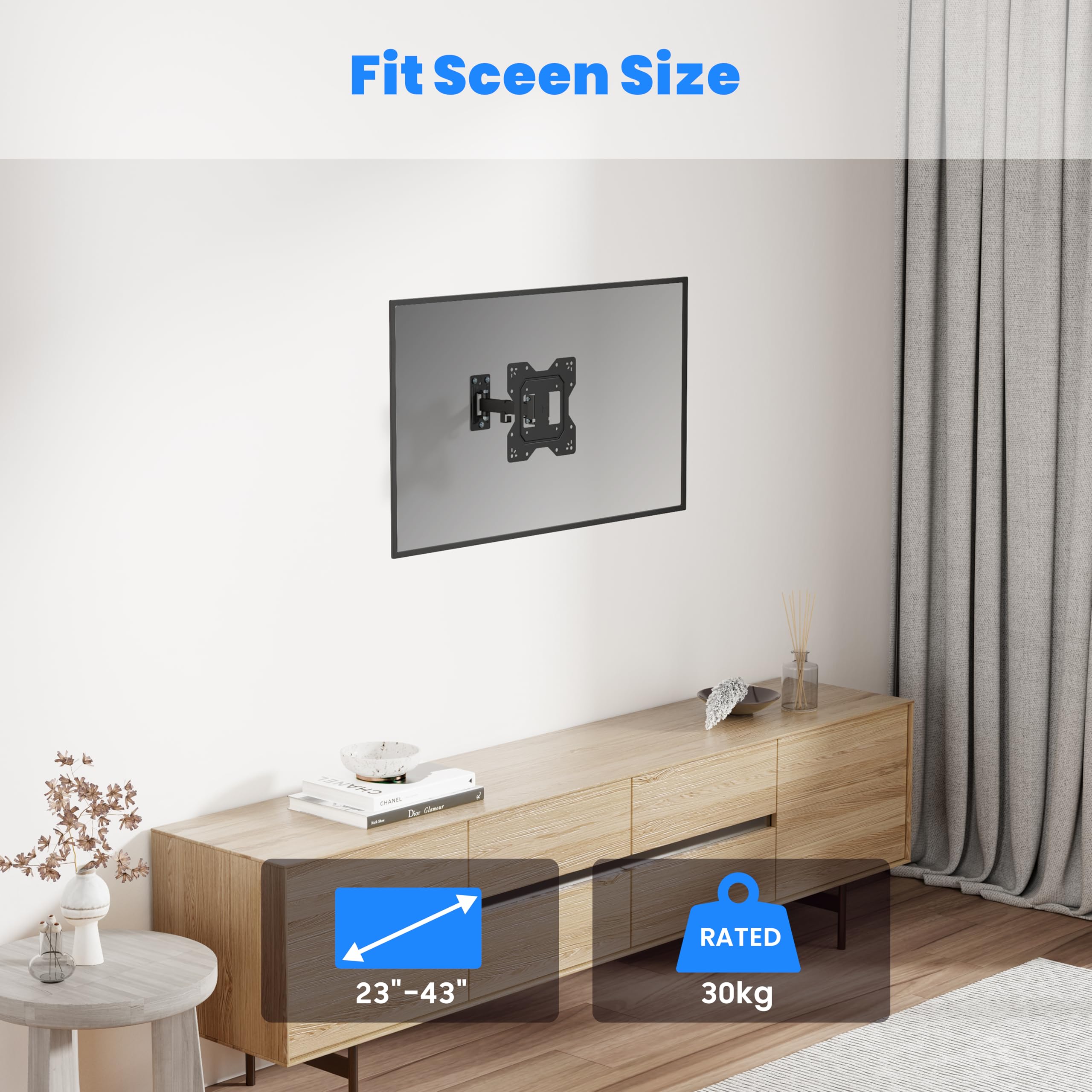 TV Beugel - Schermformaat: 23 t/m 55 inch Muurafstand: 6,2 - 45 cm