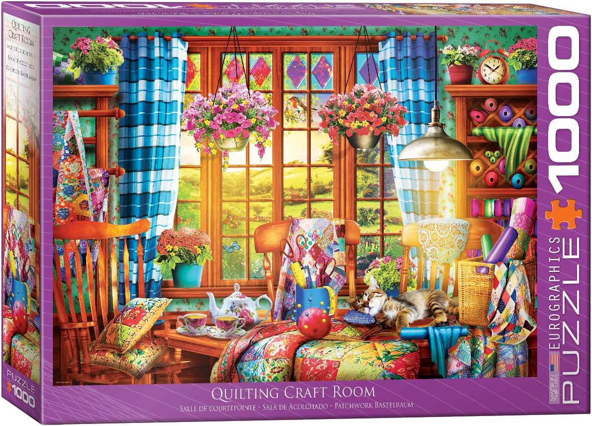 EuroGraphics (EURHR Patchwork Craft Room 1000Piece Puzzle 1000Piece Jigsaw Puzzle
