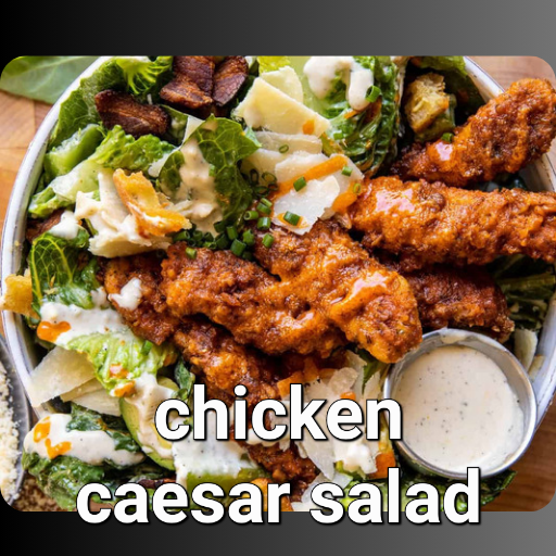 application, which provides several recipes for preparing chicken caesar salad at home. The application contains several recipes, including: 1. Caesar salad with fried chicken 2. Caesar salad with chicken and eggs 3. Margot style chicken Caesar salad 4. Caesar salad with fried chicken and other recipes Thank you for reading the description of the chicken caesar salad and will be updated periodically