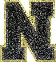 Vista 99 de Parches de letras de felpilla termo-adhesivas de 2.2", parches de letras de felpilla para ropa (negro, 26)