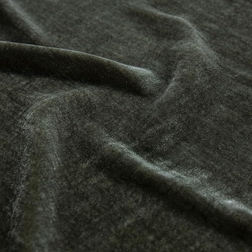 Miniatura 2 de HiEnd Accents Stella - Almohada lumbar de terciopelo de seda sintética, 14 x 42 pulgadas, color verde helecho, ropa de cama romántica occidental