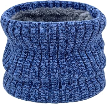 Kids Fleece Neck Warmer Gaiter Winter Scarf for Boys Girls Windproof Soft Thermal Infinity Scarf for Cold Weather