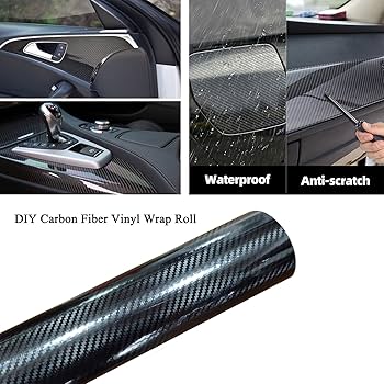 Amazon.com: Carbon Fiber Vinyl Wrap, 5D Gloss Black Vinyl
