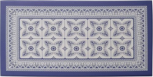 Miniatura 4 de Alfombra gigante y anti-fatiga con relieve de 20.0 in x 39.0 in para el suelo, Crema de flor toscana