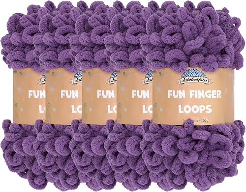 JubileeYarn Fun Fingerschlaufen-Garn, Polyester, Jumbo-Gewicht, Schlaufengarn, 1