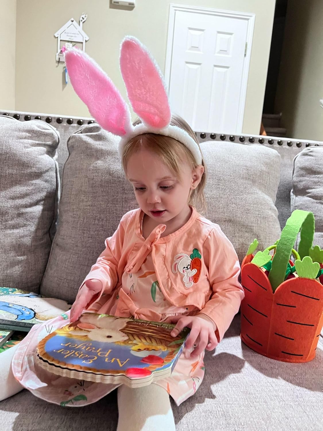 Toddler Girls Easter Day Dress and Cardigan Set Little Girls 2-Piece Easter Day Outfits Set - Image 2