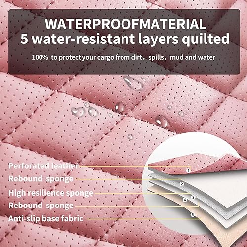 Miniatura 3 de Fundas de asiento de automóvil de cobertura completa, 2 fundas universales de cuero impermeables para autos, cojines de asiento delantero para la