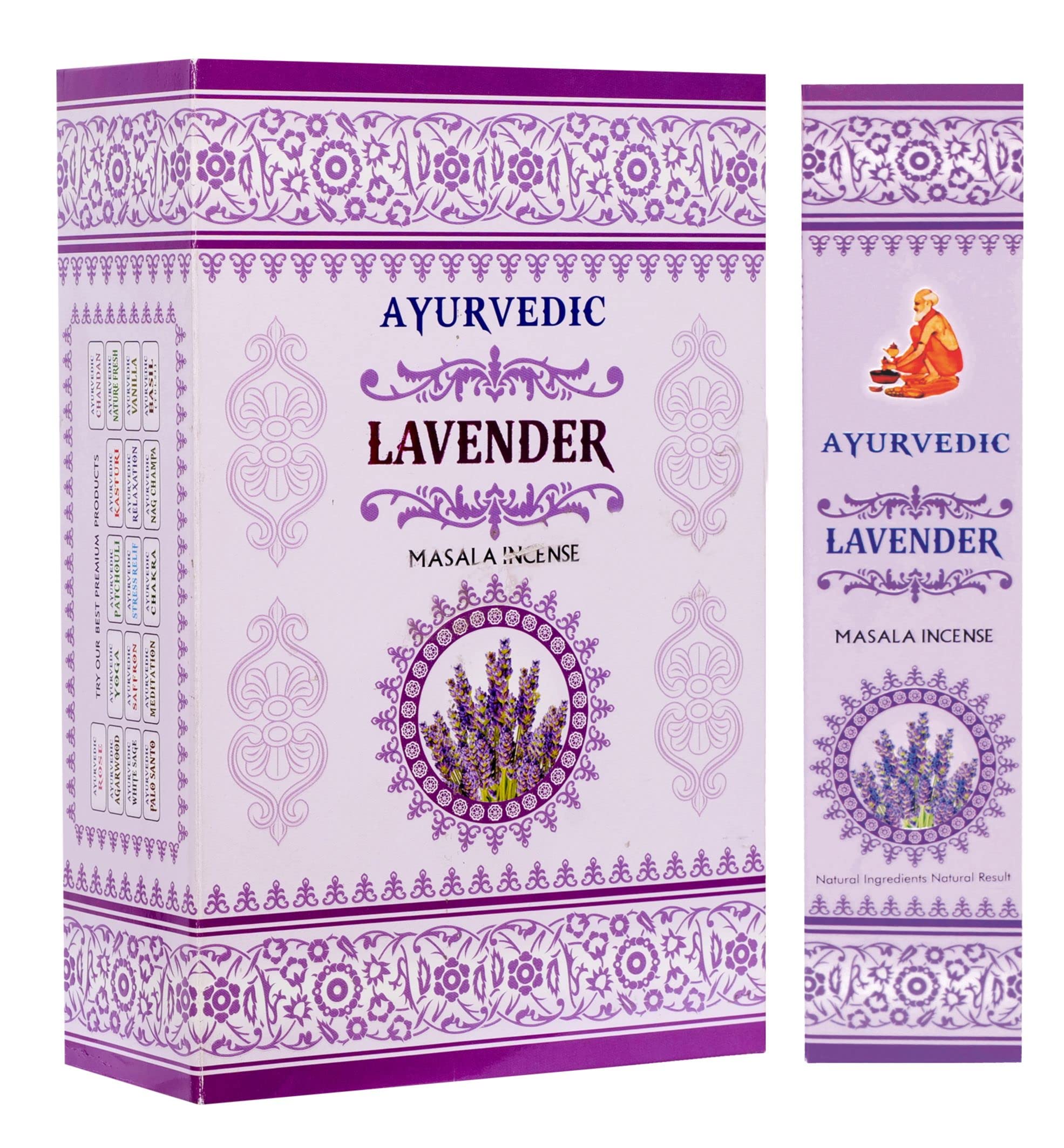 Ayurvedic Lavender Masala Incense Stick (12 Packs x 15 Sticks) Natural Hand Rolled Agarbatti for Puja, Freshness, Yoga & Meditation | Floral Fragrance | Pooja Room Items for Home & Prayers (B0CGR6VRJS) Amazon Price History, Amazon Price Tracker