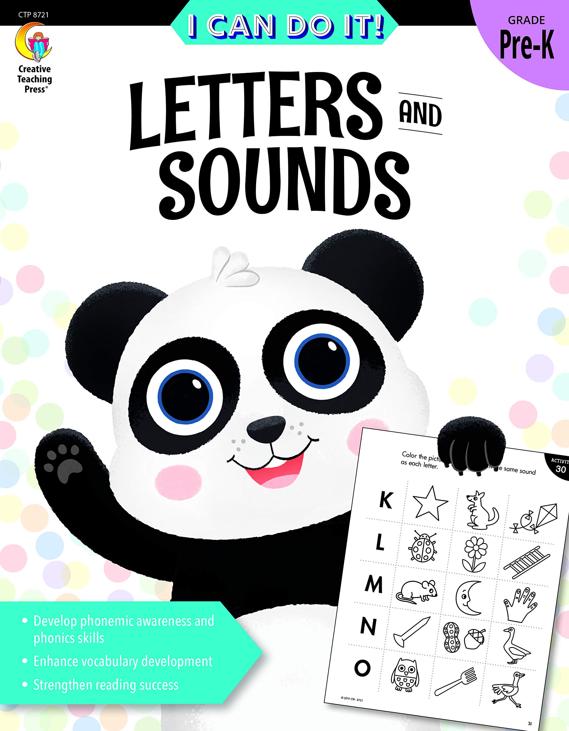 Creative Teaching Press I Can Do It! Letters and Sounds Preschool Activity Workbook, 8721