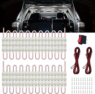 12V 120 LEDs Van Interior Light Kits, LED Module Lights White Car LED Ceiling Lights Kit Dome Lamp for Van RV Auto Vehicle Camper Cargo Trailers Lights, 40 Modules