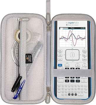 Aproca Case Compatible with Texas Instruments TI-Nspire CX II CAS/TI-84 Plus CE/TI-83 Plus/TI-89 Titanium/TI-85 Color Graphing Calculator, Storage Portable Bag for Accessorie -Grey Case Only