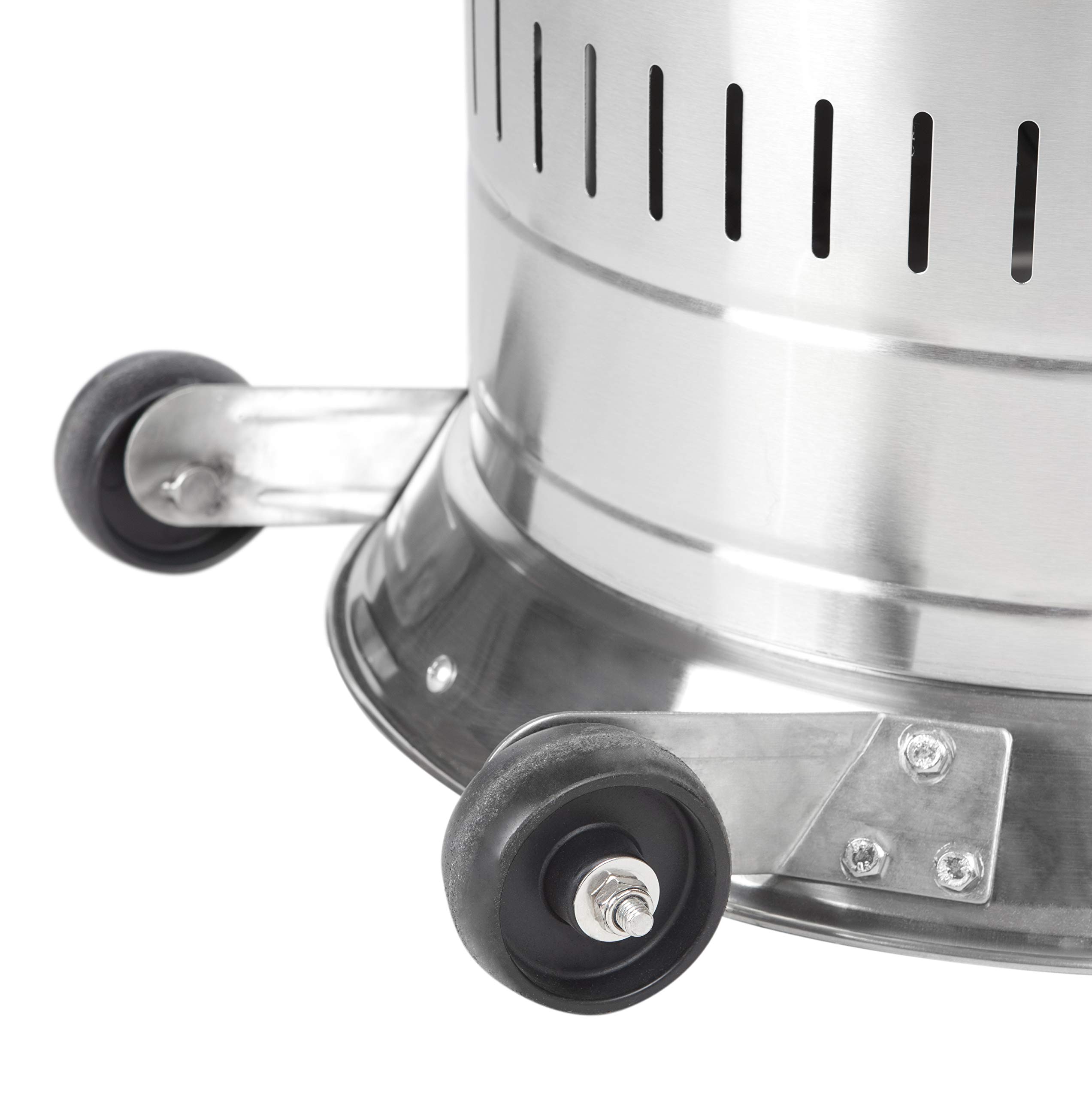 Amazon.com : Fire Sense 01775 Performance Series Patio Heater With Wheels  50,000 BTU Output Electronic Ignition System Portable Outdoor Propane Heater  For Commercial u0026 Residential - Unpainted Stainless Steel : Portable Outdoor
