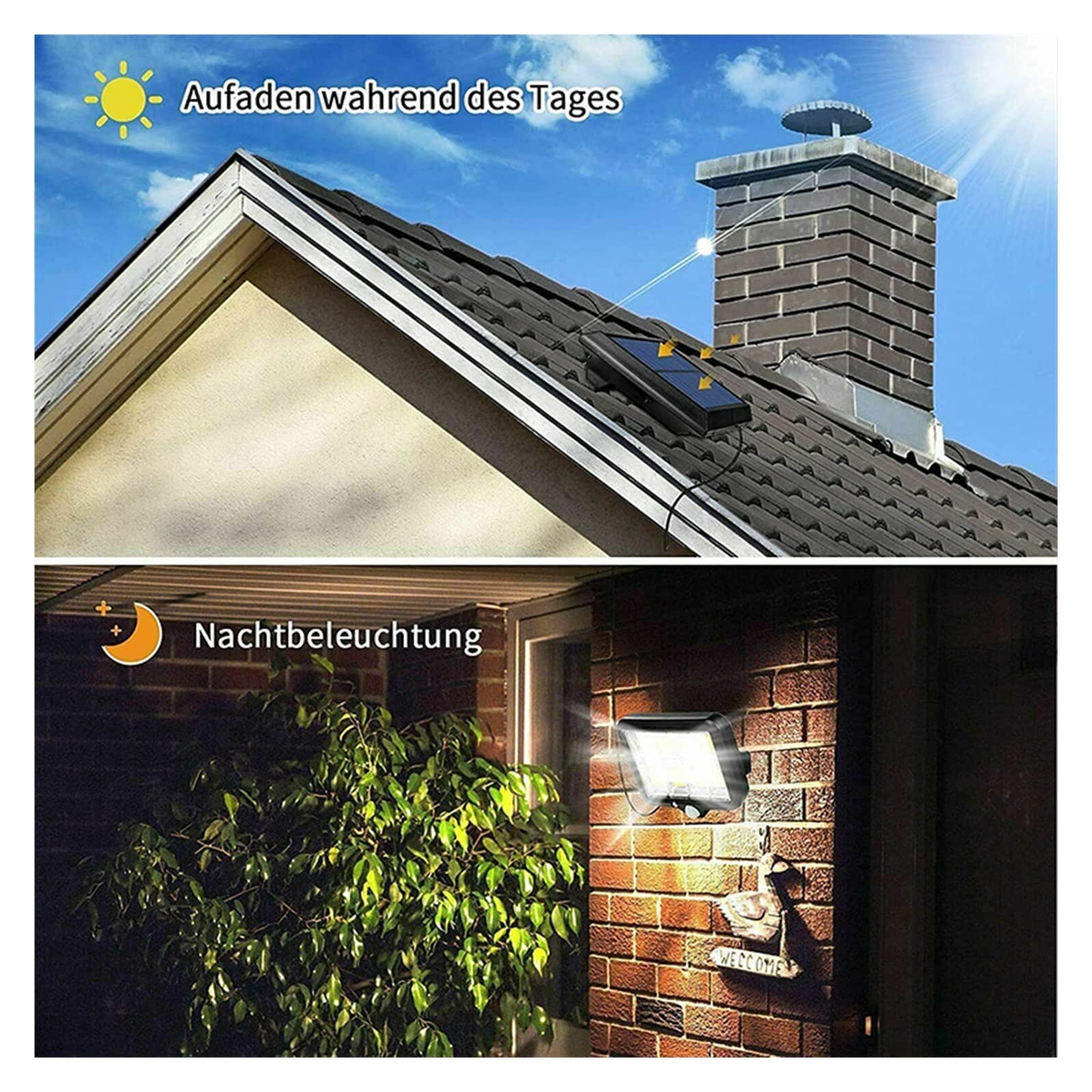 100/120/160COB Solar Split Kinkiet 3 Tryb Wodoodporny Czujnik Ruchu Ogrodowe Światła Uliczne Lampa Słoneczna Ogród Bezpieczeństwo Ściany Światła(120COB,1Pcs)