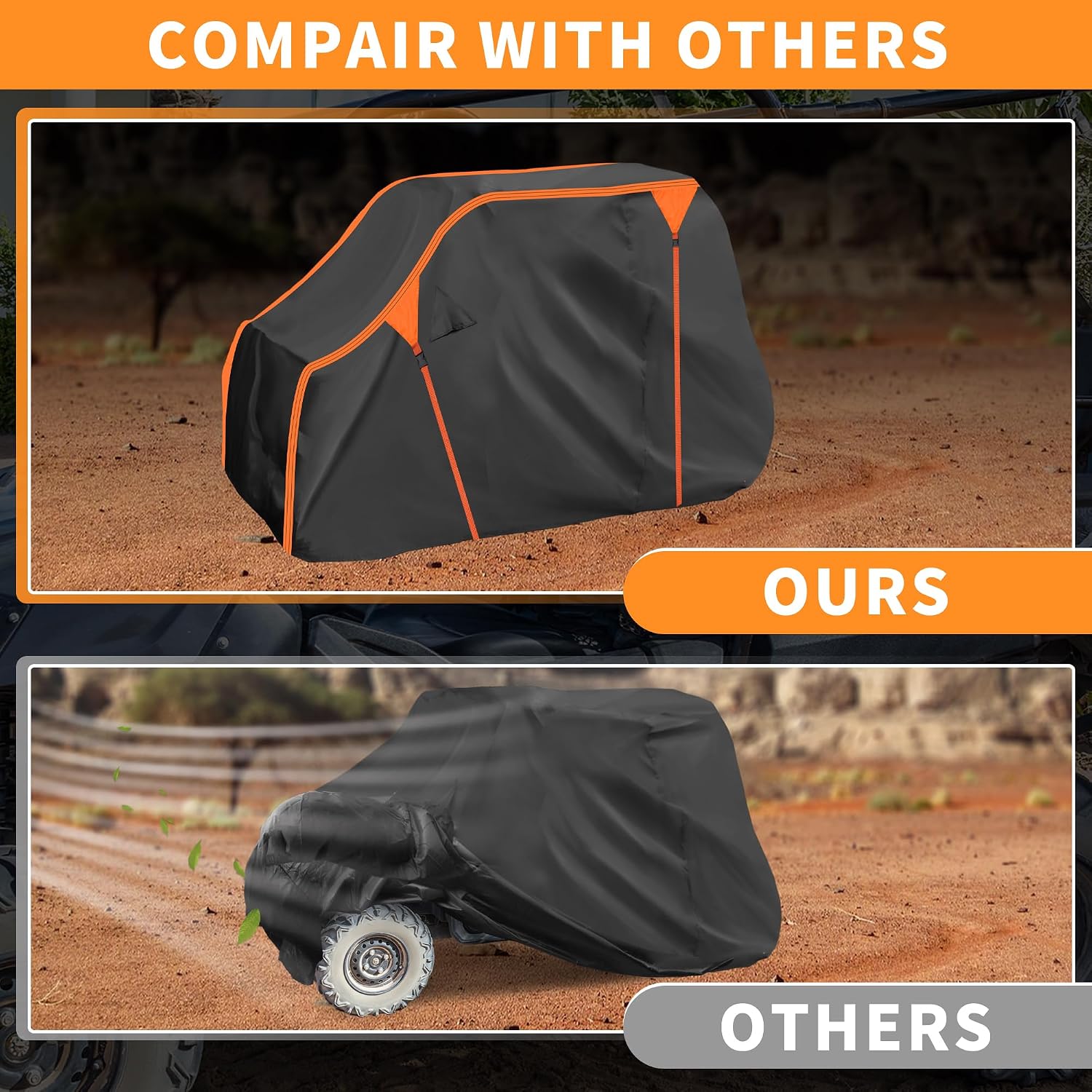 X AUTOHAUX UTV Cover for Honda Pioneer-700 Waterproof Side by Side Cover Outdoor Sun Rain Storage Protection 210D-PU Black 292x152x197cm/115x60x78in