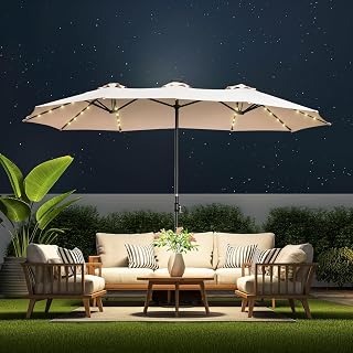 HOMSHADE 13ft Double Sided Patio Umbrella image