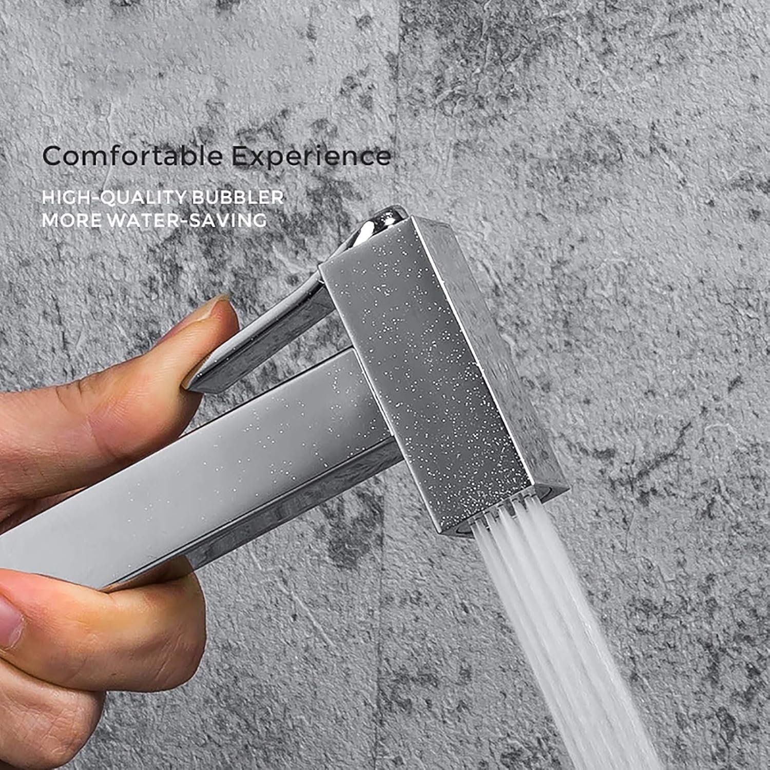 Thermostatic Handheld Bidet Sprayer for Toilet, Chrome Bathroom Cloth Diaper Sprayer Set Wall Mounted Brass Toilet Bidet Sprayer Kit for Pet Bathing, Personal Hygiene