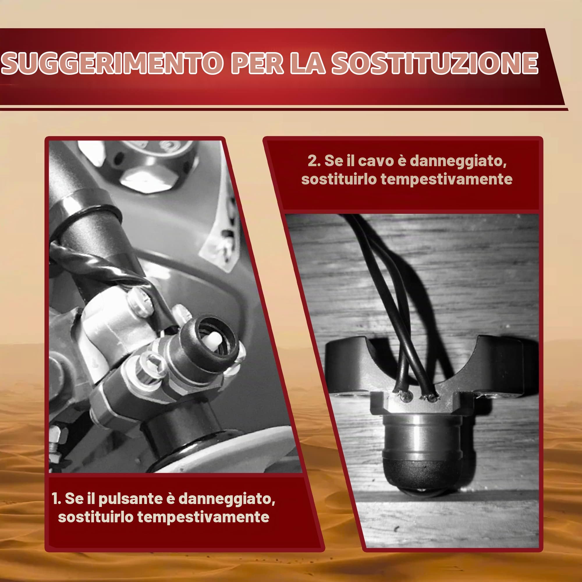 WOOSTAR 7/8" 22mm Manubrio Sinistra Interruttore 3 Funzione Sostituzione per 50cc 70cc 110cc 125cc 150cc Motocicletta