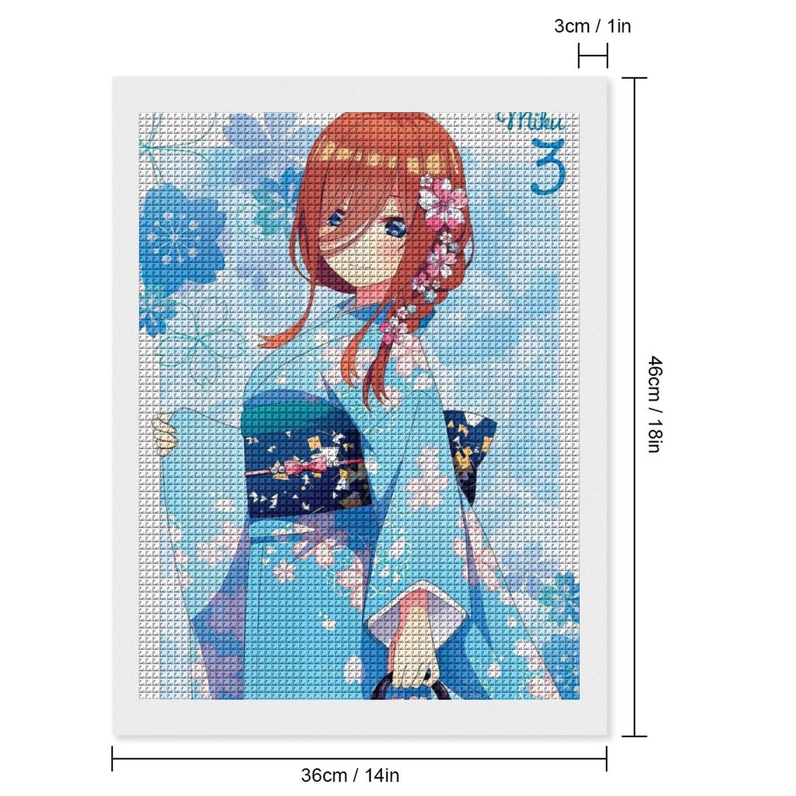 Amazon | 五等分の花嫁 中野 三玖 ダイヤモンドアート 四角いビーズ