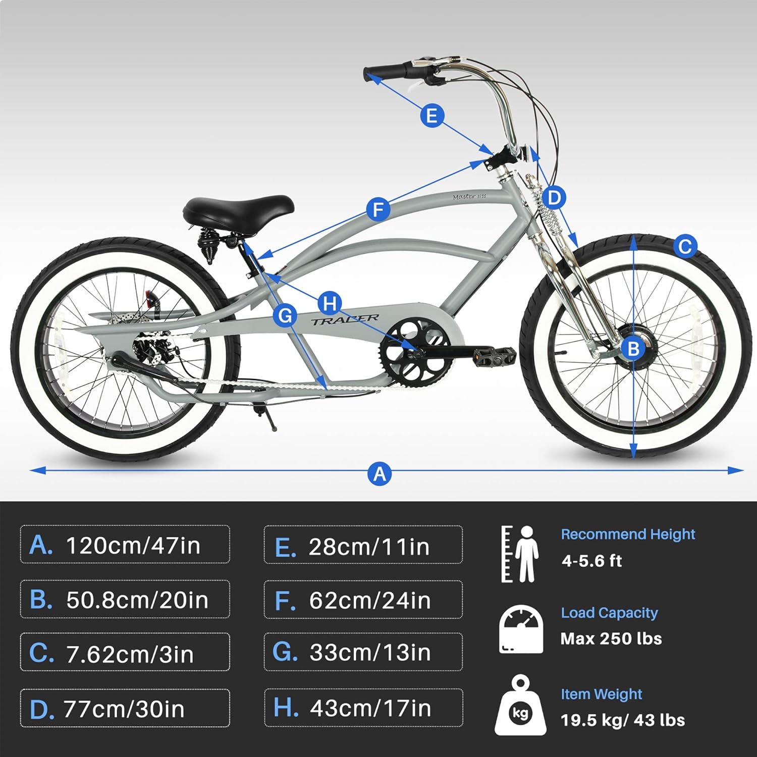 Tracer Master 29/26-Inch Female/Men Beach Cruiser Bike Single-Speed Coaster Brake for Adults Multiple Colors